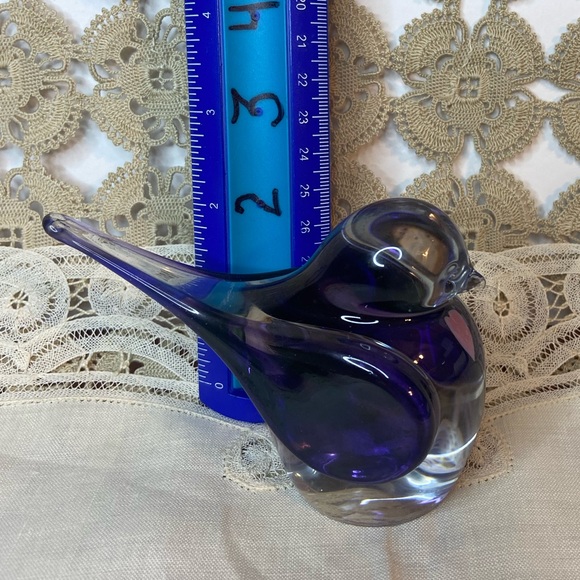 Zellique Studios Vintage 1986 Hand Blown Art Glass Love Bird - Picture 9 of 9